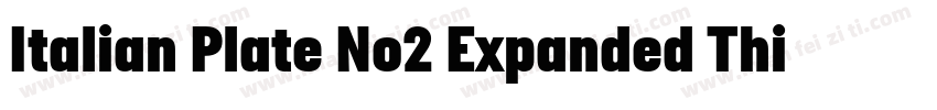 Italian Plate No2 Expanded Thin字体转换